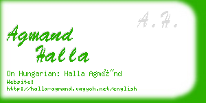 agmand halla business card